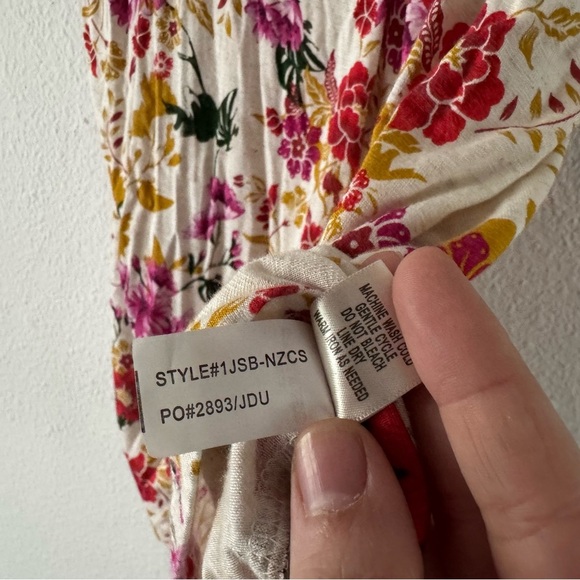 Floral Lace Trim Cami Top Size 1X Self Esteem Boho Flirty Romantic Vintage Charm - Picture 8 of 12